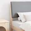 vidaXL Klädd sänggavel Ljusgrå 75 cm Massiv furu