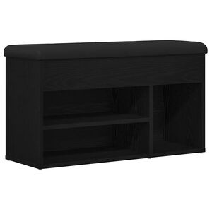 vidaXL Skob&auml;nk Svart 80 x 30 x 45 cm Konstruerat tr&auml;