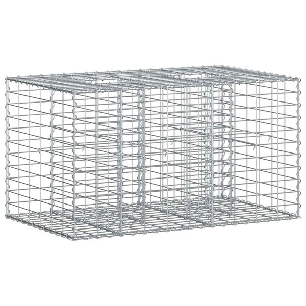 vidaXL Gabion upph&ouml;jd s&auml;ng Silver 100 x 60 x 55 cm Galvaniserat St&aring;l