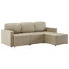vidaXL B&auml;ddsoffa modul&auml;r 3-sits cappuccino konstl&auml;der