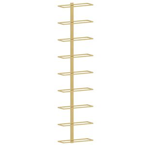 vidaXL V&auml;ggmonterat vinst&auml;ll f&ouml;r 9 flaskor guld j&auml;rn