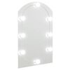 vidaXL Spegel med LED-lampor 60x40 cm glas valvformad