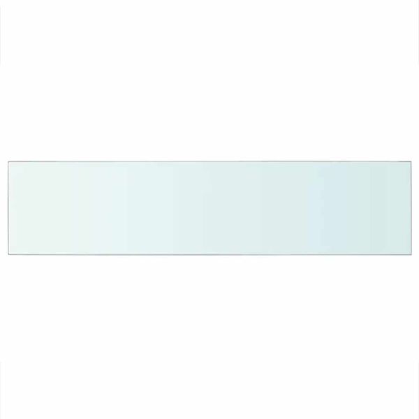 vidaXL Hyllplan 2 st glas genomskinlig 110x25 cm