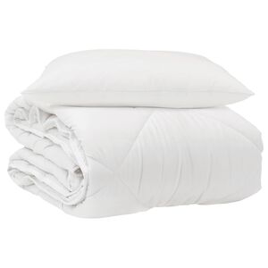 vidaXL &Aring;ret runt duvet med kudde 2 pcs Vit Mikrofiber