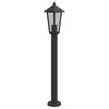 vidaXL Utomhusgolvlampa svart 80 cm rostfritt st&aring;l
