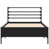 vidaXL Sängram svart 90x190 cm konstruerat trä och metall