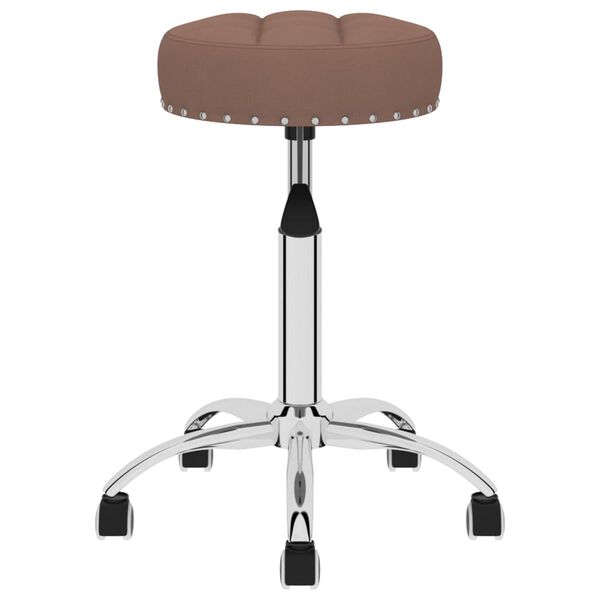 vidaXL Snurrbara matstolar 4 st brun tyg