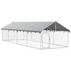 vidaXL Hundg&aring;rd med tak f&ouml;r utomhusbruk 600x200x150 cm