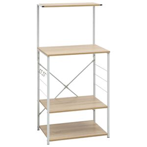 vidaXL Hylla f&ouml;r mikrov&aring;gsugn vit&ek 60x39,6x123 cm konstruerat tr&auml;