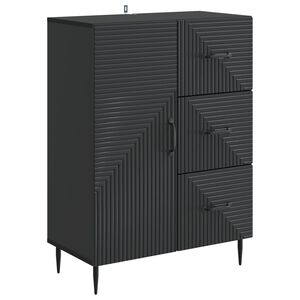 vidaXL Sideboard med l&aring;da Svart 66 x 34,5 x 89,5 cm Konstruerat tr&auml;