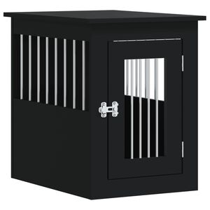 vidaXL Hundbur svart 45x62x59 cm konstruerat tr&auml;