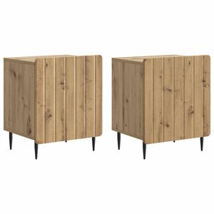vidaXL Nattduksbord 2 pcs Artisan-ek 43 x 34,5 x 52 cm Konstruerat tr&auml;