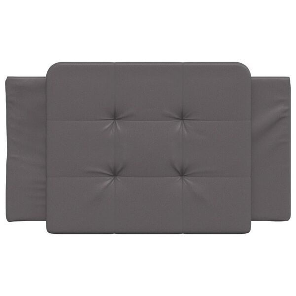 vidaXL Headboard Cushion "Zadar" Grey 80 cm Faux Leather