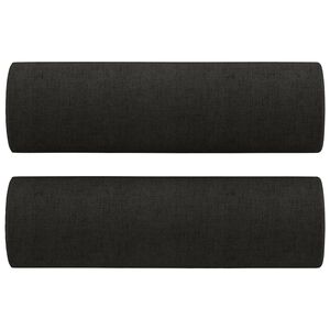 vidaXL Prydnadskuddar 2 st svart &Oslash;15x50 cm tyg