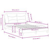 vidaXL Bed Frame without Mattress "Hvar" Taupe 120x200 cm Fabric
