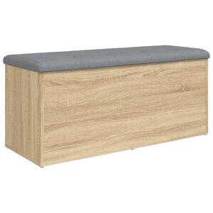 vidaXL F&ouml;rvaringsb&auml;nk Sonoma Ek 102x42x45 cm konstruerat tr&auml;