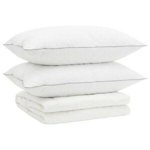vidaXL 90% G&aring;sdun T&auml;cke Set FULDA 3 pcs 200 x 200 cm Sommar 100 GSM