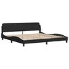 vidaXL Bed with Mattress "Dover" Black 200x200 cm Velvet