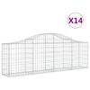 vidaXL Gabioner b&aring;gformade 14 st 200x30x60/80 cm galvaniserat j&auml;rn