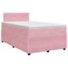 vidaXL Kontinentals&auml;ng med madrass Rosa 120 x 190 cm Sammet