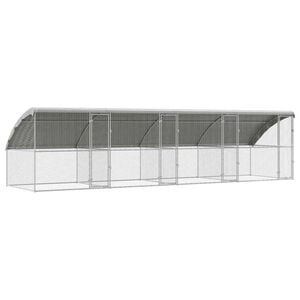 vidaXL Hönshus 4 pcs Silver 800 x 200 x 198,5 cm Galvaniserat Stål