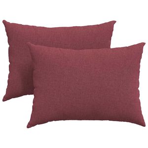 vidaXL Sofakuddar 2 pcs Vinr&ouml;d 70 x 50 cm tyg