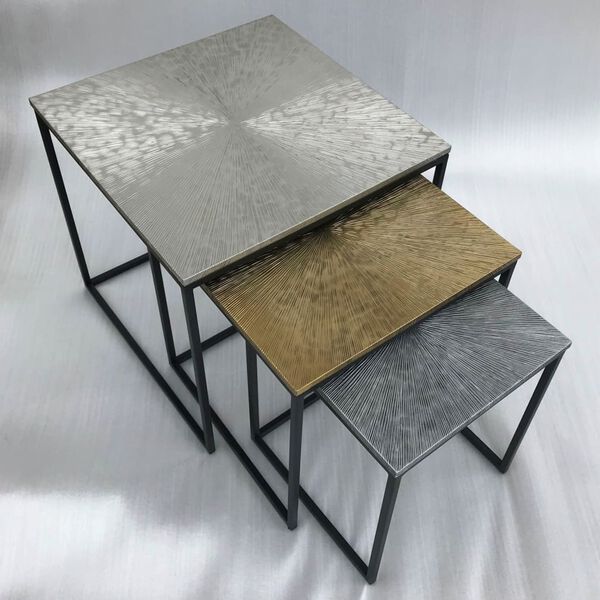 HSM Collection Soffbord set 3 delar Fletcher fyrkantig