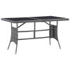 vidaXL Tr&auml;dg&aring;rdsbord gr&aring; 140x80x74 cm konstrotting