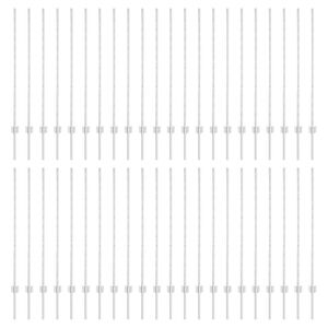 vidaXL St&auml;ngselstolpe 44 pcs Silver 160 cm St&aring;l