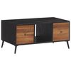 vidaXL Soffbord 90x50x41 cm massiv &aring;tervunnen teak