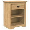 vidaXL Nattduksbord BODO Honung brun 53 x 38,5 x 67 cm Konstruerat tr&auml;