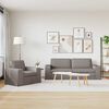 vidaXL Soffa 2 pcs Taupe 182 x 80 x 82 cm tyg