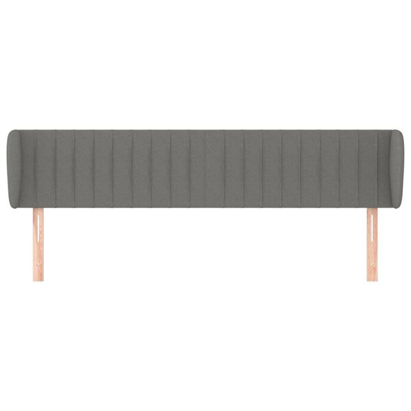 vidaXL S&auml;nggavel med kanter m&ouml;rkgr&aring; 203x23x78/88 cm tyg