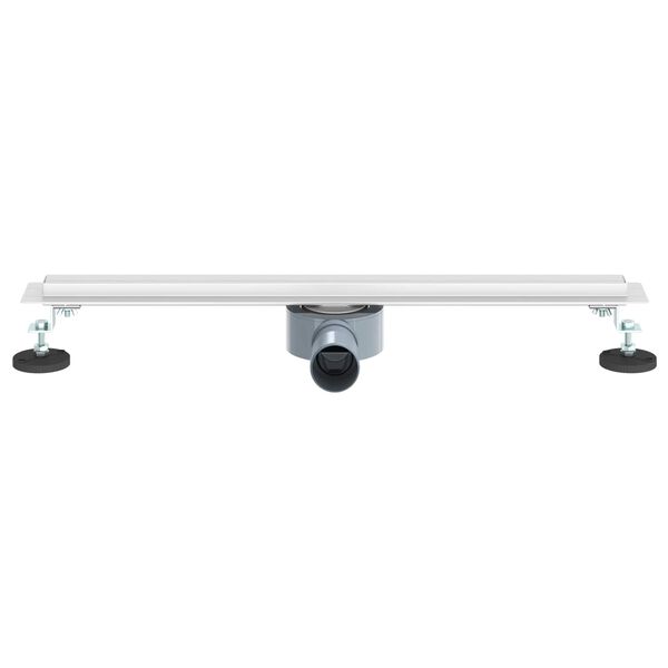 vidaXL 360&deg; Duschavlopp med smal modell Silver 60 cm