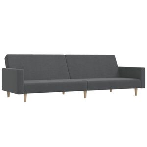 vidaXL B&auml;ddsoffa 2-sits ljusgr&aring; tyg