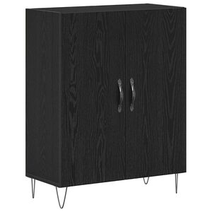vidaXL Sideboard Svart Ek 69,5 x 34 x 90 cm Konstruerat tr&auml;