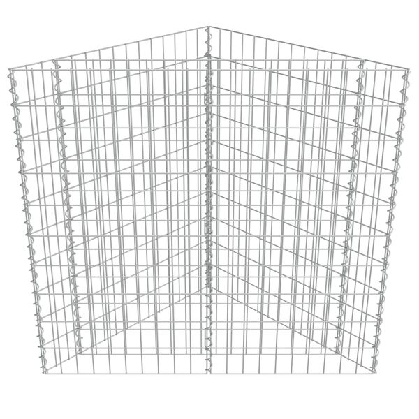 vidaXL Planteringsgabion upphöjd galvaniserat stål 75x75x50 cm