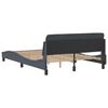 vidaXL Bed Frame "Dover" Dark Grey 140x200 cm Velvet