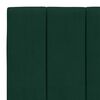 vidaXL Bed Frame with LED without Mattress "Hanko" Dark Green 90x190 cm Velvet