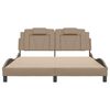 vidaXL Bed Frame "Viana" without Mattress Cappuccino 160x200 cm Faux Leather