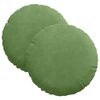 vidaXL Sittkuddar 2 st Sammet Ljusgr&ouml;n &Oslash;30 x 13 cm