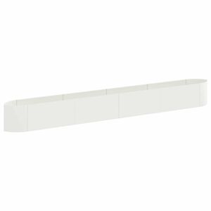 vidaXL H&ouml;jd Tr&auml;dg&aring;rdsb&auml;dd Vit 380 x 40 x 40 cm St&aring;l
