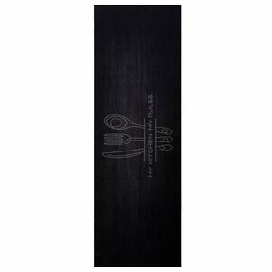 vidaXL K&ouml;ksmatta Bestick Svart 180 x 60 cm Sammet