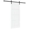 vidaXL Skjutd&ouml;rr Vit och svart 83 x 202 cm Massiv furu