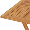 vidaXL Hopfällbart trädgårdsbord 85x85x76 cm massiv teak