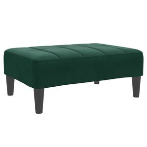 vidaXL Fotpall m&ouml;rkgr&ouml;n 77x55x31 cm sammet