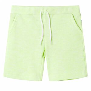Barnshorts med sn&ouml;re neongul 140