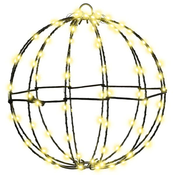 vidaXL Ball med 96 LED-lampor Varmvit 30 cm Metall