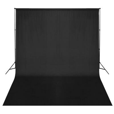 vidaXL Stativ och fotobakgrund 300 x 300 cm svart