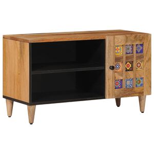 vidaXL TV-sk&aring;p med lagring Naturf&auml;rg 80 x 33 x 46 cm Massivt mangotr&auml;
